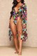 Multicolor Sexy Print Patchwork Swimwears (With Paddings)