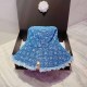 Blue Casual Street Letter Tassel Hat