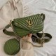 Green Casual Simplicity Letter Chains Bags