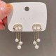 Silver Simplicity Geometric Tassel Earrings
