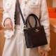 Deep Coffee Casual Street Geometric Patchwork Bags