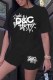 Black Casual Print Letter O Neck Short Sleeve Two Pieces