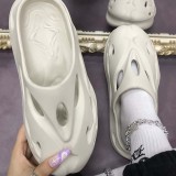 Cream White Casual Hollowed Out Solid Color Round Comfortable Shoes