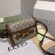 Brown Casual Street Letter Patchwork Bags