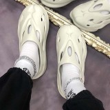 Cream White Casual Hollowed Out Solid Color Round Comfortable Shoes