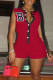 Red Casual Solid Embroidered Patchwork Buckle O Neck Regular Rompers