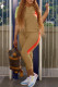 Khaki Casual Solid Patchwork Contrast O Neck Short Sleeve Two Pieces