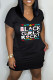 Black Casual Print Basic V Neck Short Sleeve Dress