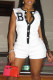 White Casual Solid Embroidered Patchwork Buckle O Neck Regular Rompers