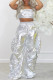 Silver Casual Solid Draw String Strapless Sleeveless Two Pieces