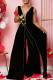 Black Sexy Elegant Solid Patchwork Slit V Neck Straight Jumpsuits