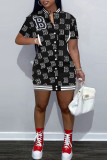 Red Casual Print Embroidered Patchwork Buckle One Step Skirt Dresses