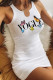 White Street Butterfly Letter U Neck One Step Skirt Dresses