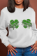 White Casual Street Print Patchwork O Neck Tops