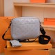 Grey Casual Street Letter Patchwork Bags