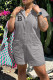 Grey Casual Solid Patchwork Pocket Buckle Turndown Collar Straight Rompers