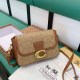 Brown Casual Street Geometric Patchwork Bags