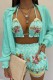 Cyanine Sexy Casual Print Solid Basic Long Sleeve Three Piece Set