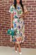 White Street Print Letter O Neck Short Sleeve Two Pieces