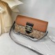 Brown Casual Simplicity Geometric Letter Bags