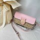 Pink Casual Simplicity Geometric Letter Bags