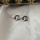 White Casual Simplicity Geometric Patchwork Earrings