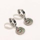 Silver Street Letter Patchwork Earrings