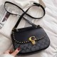 Black Casual Street Geometric Patchwork Bags