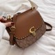 Brown Casual Street Geometric Patchwork Bags