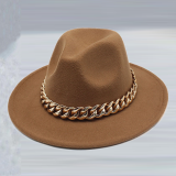 Red Street Celebrities Patchwork Chains Hat