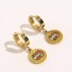 Gold Street Letter Patchwork Earrings