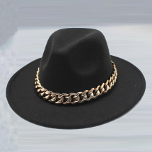 Black Street Celebrities Patchwork Chains Hat