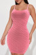 Pink Sexy Solid Patchwork Spaghetti Strap Pencil Skirt Dresses