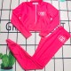 Rose Red Vacation Simplicity Print Letter Zipper Swimwears