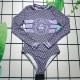Purple Sexy Vacation Figure Letter Swimwears