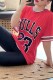 Red Casual Character Print Letter O Neck Short Sleeve Two Pieces