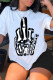 Black Casual Print Patchwork O Neck Short Sleeve Two Pieces