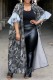 Grey Casual Camouflage Print Patchwork Outerwear