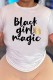 White Casual Letter Print Basic O Neck T-Shirts