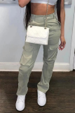 Cyan Street Solid Patchwork Harlan High Waist Harlan Solid Color Bottoms