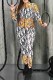 Gold Casual Print Letter Zipper Collar Long Sleeve Two Pieces