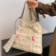 White Casual Street Letter Chains Bags