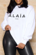 White Casual Daily Print Patchwork O Neck Tops