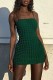 Green Sexy Solid Backless Spaghetti Strap Sleeveless Dress Dresses