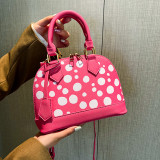 Rose Red Casual Dot Patchwork Bags