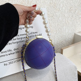 Purple Casual Patchwork Pearl Bags