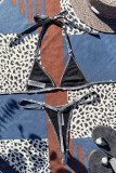 Silver Sexy Solid Bandage Backless Swimwears (Without Paddings)