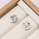 Silver Street Simplicity Letter Rhinestone Earrings