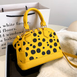 Rose Red Casual Dot Patchwork Bags