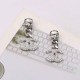 Silver Street Simplicity Geometric Rhinestone Earrings
